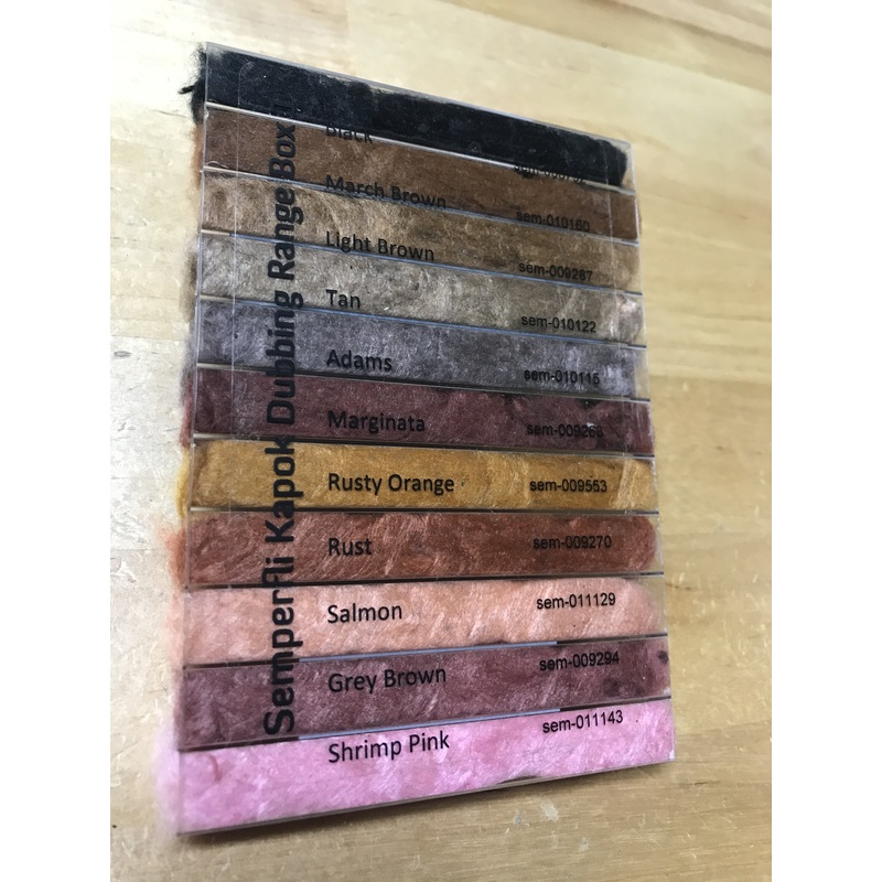 Semperfli Kapok Dry Fly Dubbing Full Selection Dispenser