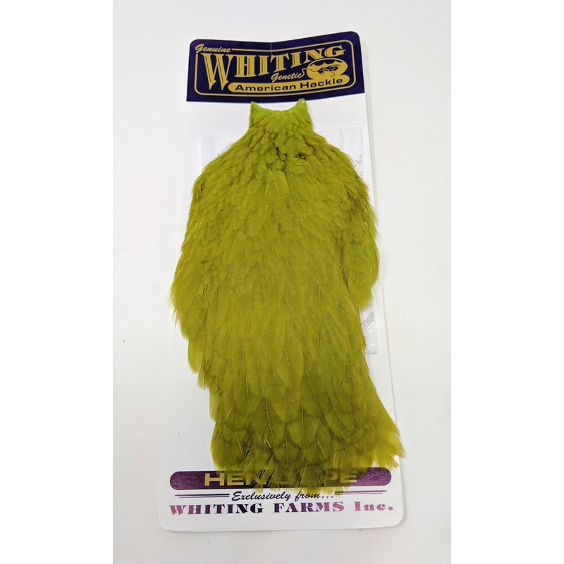 Whiting American Hen Cape|Buff laced Ginger|Pink|Olive|Silver Doc Blue|Kingfisher Blue