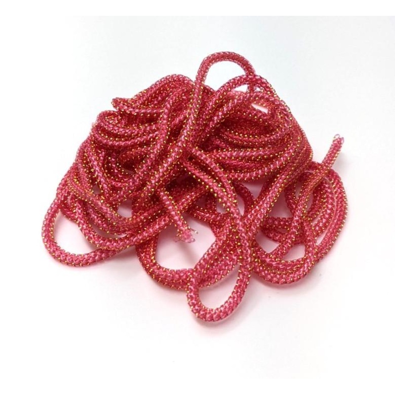 Hareline Pearl Core Braid|Red|Olive|Root Beer|Chartreuse|Orange|Pink|Purple|Brown|Damsel Blue|Tan|Black|Gray Ghost|Pearl White|Yellow