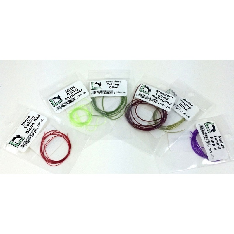 Hareline Standard Tubing|Mahogany|Tan|Olive|Rust|Orange|Red|Clear|Pink