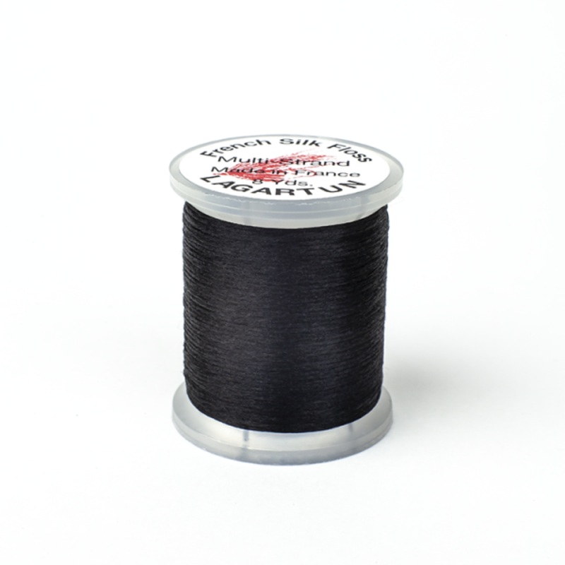 Lagartun French Silk Floss|Black|Burgundy|Blue|Brilliant White|Brown|Fuchsia|Green|Highlander Green|Kingfisher Blue|Light Green|Lilac|Lemon Yellow|Marigold|Olive|Orange|Pale Blue|Purple|Red|Red Claret|Silver Doctor Blue