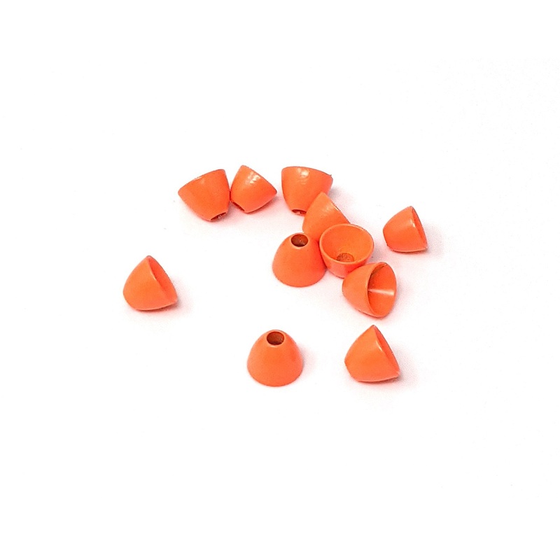 Hareline Brass Cone Heads|Fl Orange|Fl Pink|Fl Pearl White|Copper|Large|Small|X-Small|M|L