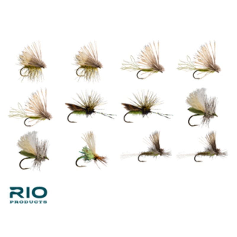 RIO Olive Caddis Dry Assortment