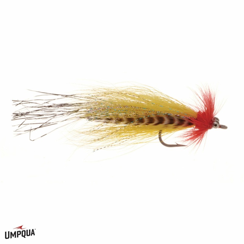 Umpqua Fishtail Whistler|Orange/Yellow|Red/White|Red/Yellow|3/0