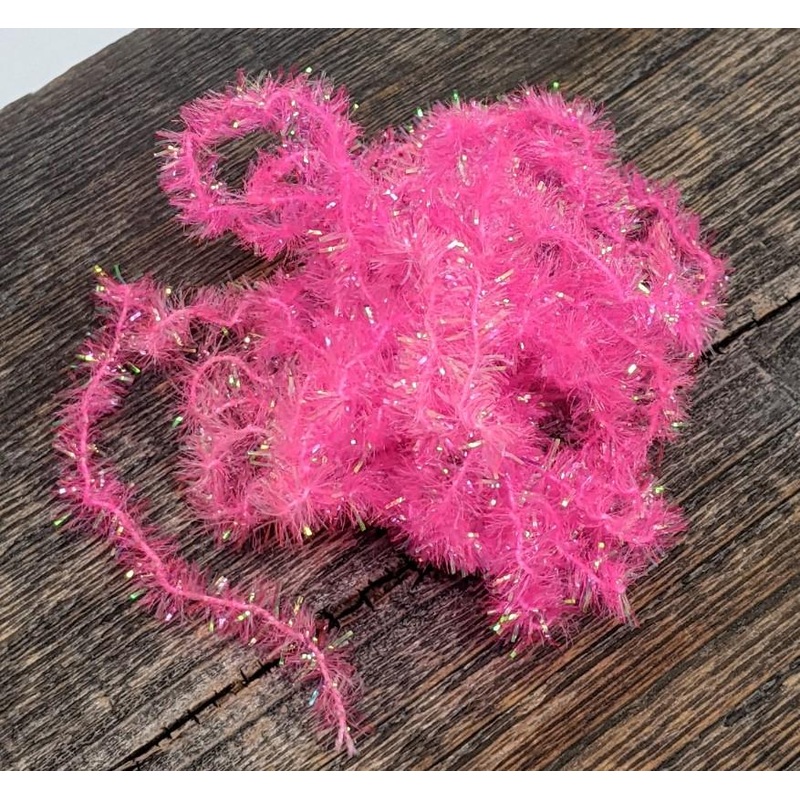 Hareline Cactus Chenille|Fl Fuchsia|Pink|Pearl|Hot Orange|Minnow Blue|Purple|Bonefish Tan|Chartreuse|Black|Root Beer|Peachy Flesh|Medium|Large