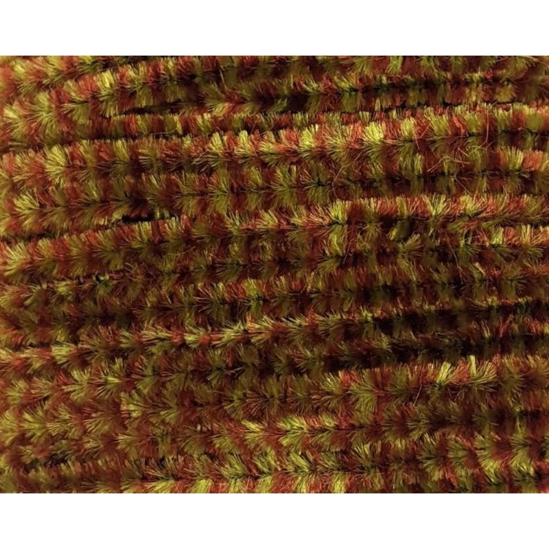 Danville Variegated Chenille|Light Olive/Rust|Black/Yellow|Black/Olive|Black/Coffee|Black/Orange|Brown/Yellow|Dark Olive/Yellow|Coffee/White|Light Olive/Dark Brown|Ginger/White|Dark Brown/Beige|Fl. White/Fl. Shell Pink