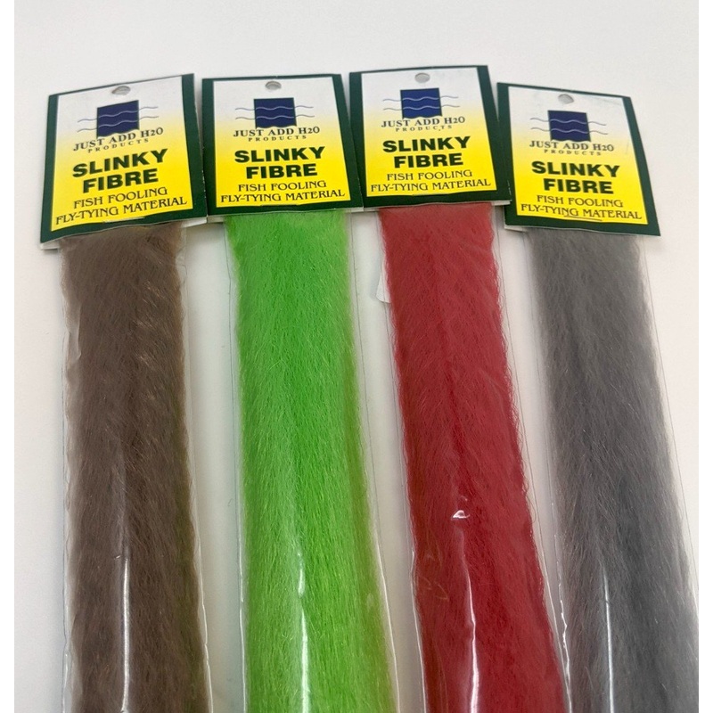 Slinky Fibre|Grey|Off White|Orange|Chartreuse|Light Purple|Light Pink|Olive|PInk|Dark Green|Sea Blue|White|Fl. Chatreuse|Red|Black|Yellow|Electric Yellow|Green|Dark Purple|Shrimp|Dark Orange|Bucktail White|Brown|Royal Blue