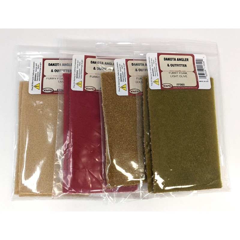 Wapsi Furry Foam|Crab Tan|Light Olive|Cream|Red|Golden Stone|Orange|Rust|Yellow