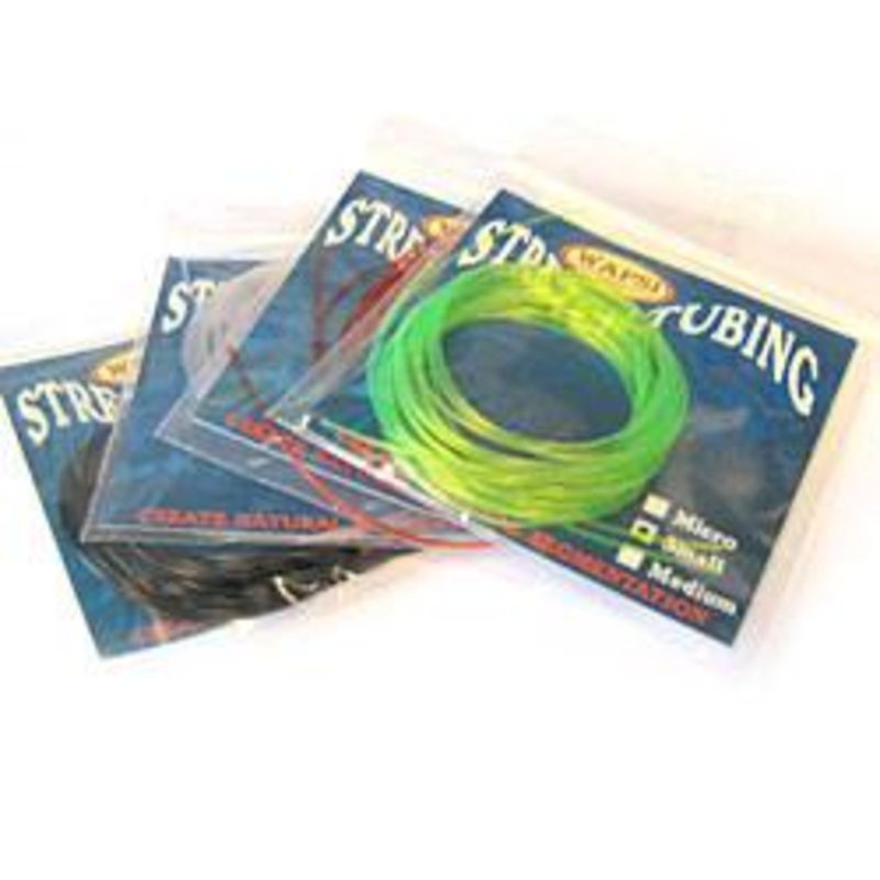 Wapsi Stretch Tubing|Red|Olive|Tan|Brown|Clear|Orange|Wine|Black|Grey|Micro|Medium|Small