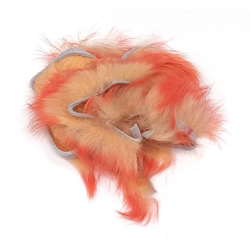 Hareline Crosscut Two-Tone Rabbit Flesh Strip