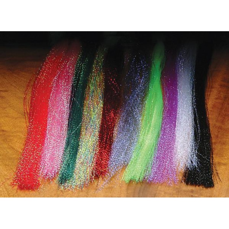 Hareline Dubbin Krystal Flash|Black|Peacock Green|Silver|Pink|Pearl Red|Root Beer|UV Tan|Pearl|Pearl Blue|Hot Yellow|Red|Lime Green|UV Pink|UV Blue|FL. Fire Orange|Bonefish Pink|Bonefish Tan|Olive|Gold|Purple|Ultra Violet (UV)|UV Purple|Alaskan Fuschia|Co