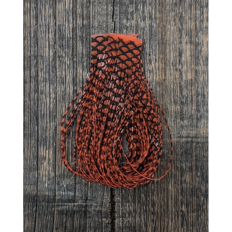 Hareline Micro Silicone Legs|Barred Pumpkin |10|Barred Clear |7|Barred Fl. Orange |9|Bone|Black