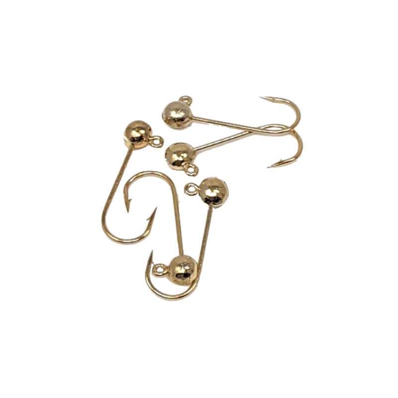 Hareline Plated Round Lead Jighead Hook 5 Pack