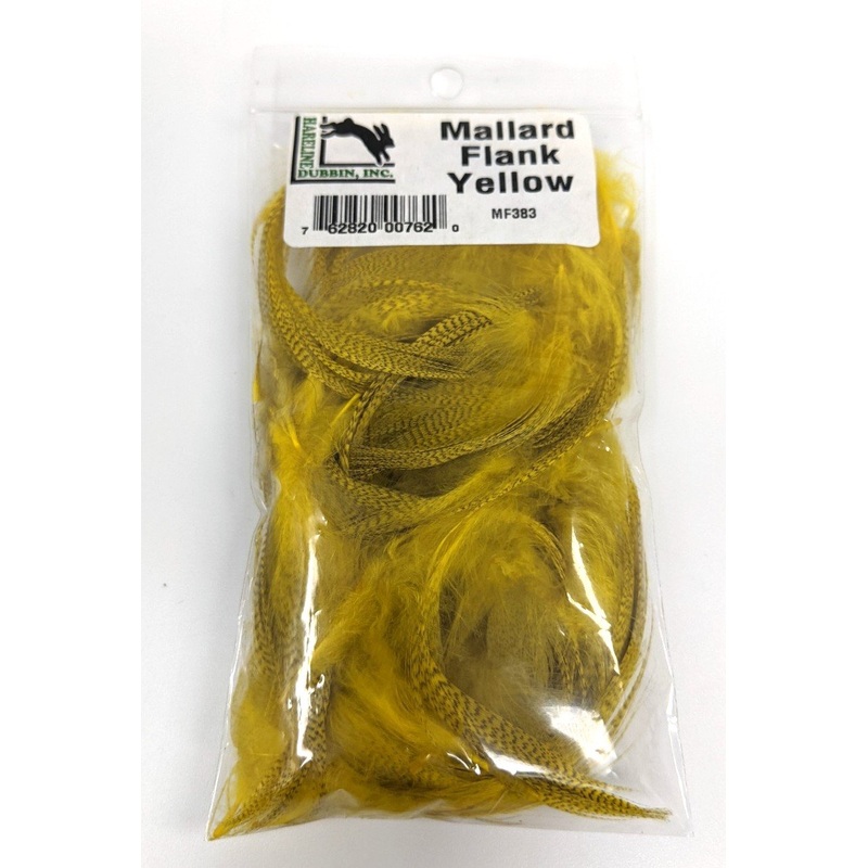 Hareline Dubbin Mallard Flank|Yellow |383|Natural|Wood Duck Gold|Wood Duck Tan