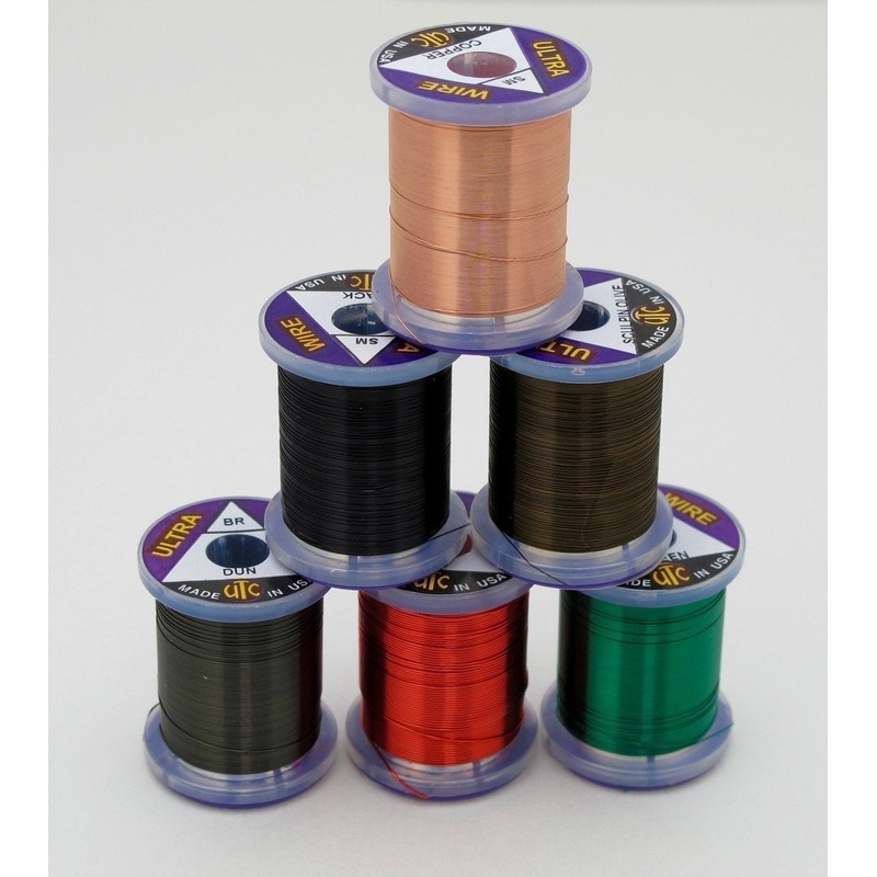 Ultra Wire|Copper|Black|Brown|Gun Metal Blue|Red Metallic|Copper Brown|Gray|Rust|Golden Olive|Olive|Ginger|Green Metallic|Wine|Tan|Amber|Purple|Sculpin Olive|Blue Metallic|Pink|Gold|Chartreuse Metallic|Silver|Hot Orange|Hot Yellow|Fl. Orange|White|Fuschia