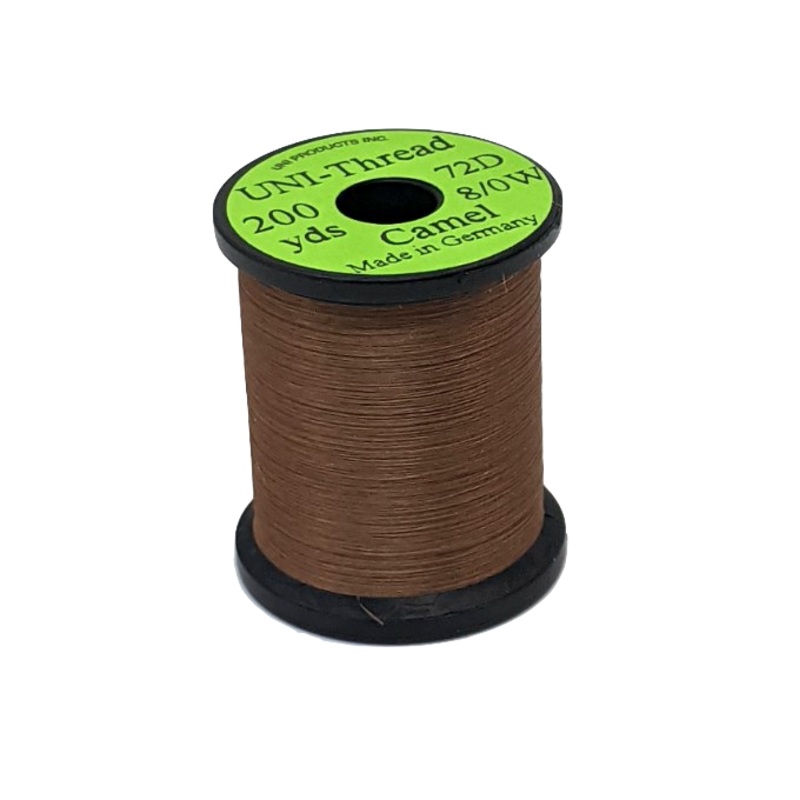 Uni-Thread 8/0 Waxed Thread|Camel|Black|Olive|Dark Brown|Tan|Red|Gray|Light Olive|Olive Dun|Purple|Orange|Rusty Brown|Mahogany|Pumpkin Orange|Light Cahill|Fiery Orange|Fl Orange|Pink|Rusty Dun|White