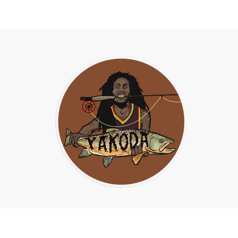 Yakoda Stickers|Bigfoot Sticker|Ghost Catcha|Hopper|Trippy Grizzly|Red Eye|Circle Badge|Dry or Die|Dream Canyon|Promised Land|Bugs Brigade|Freestoned|Trout Brain|Rise Early|Peace Frog|Streamer|Flow|Trout Logo- Gold|Trout Logo- Crimson|Trout Logo- Teal