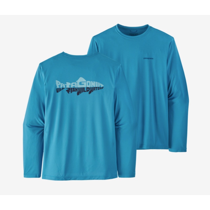Patagonia Men’s Long Sleeve Capilene Cool Daily Fish Graphic Shirt