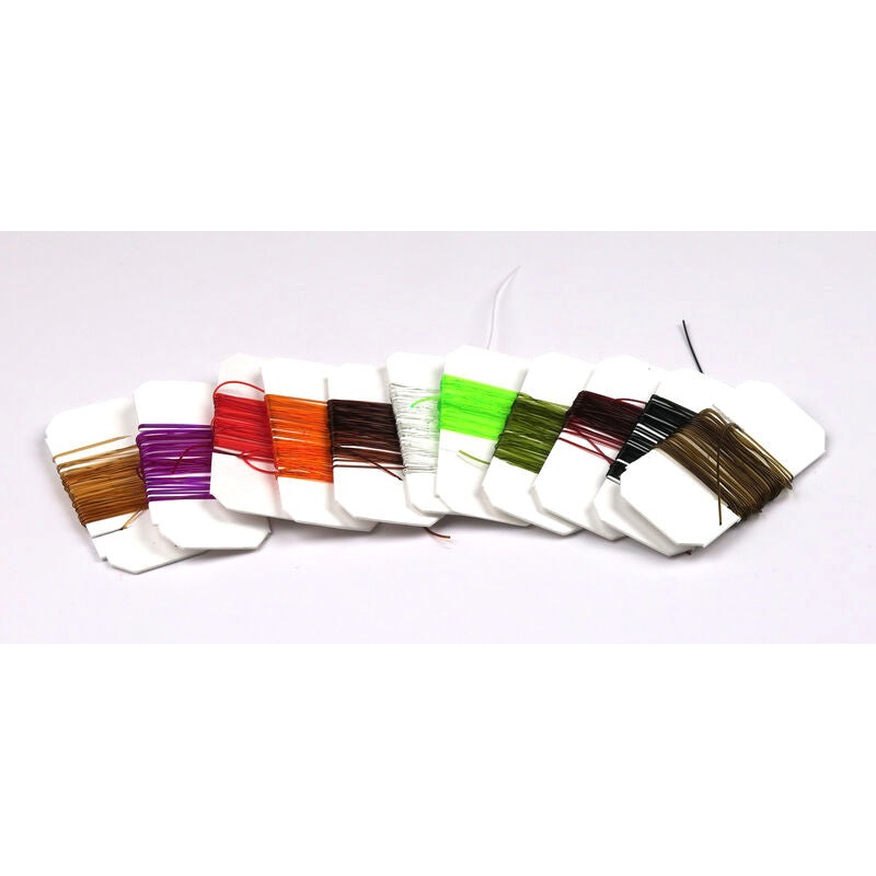 Hareline Midge Stretch Rib|Black|Blood Red|Olive|Olive Brown|Orange|Purple|Red|Tan|Brown|Chartreuse|Clear