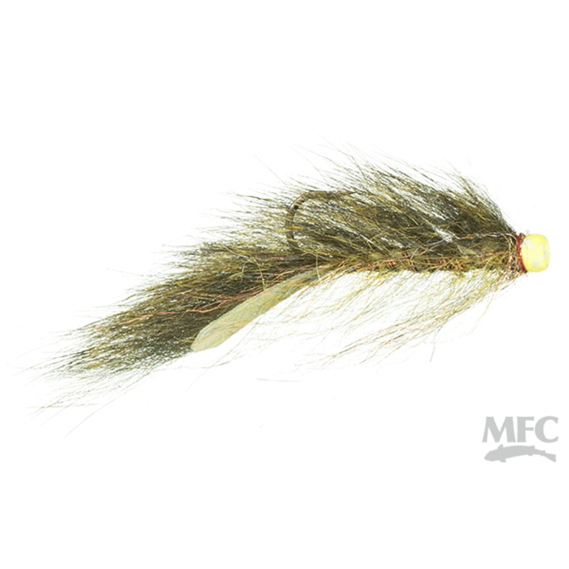 MFC Balanced Squirrel Leech|Black|Black- Hot Orange Bead|Dark Brown|Purple|Olive – Light Chartreuse Bead|8|12