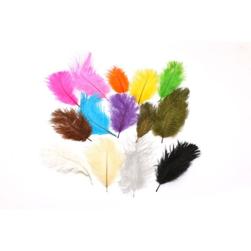 Hareline Ostrich Marabou|Black|Chartreuse|Fuchsia|Gray Minnow|Hot Orange|Hot Pink|Kingfisher Blue|Olive|Purple|Sand|Sculpin Olive|White|Yellow|Brown