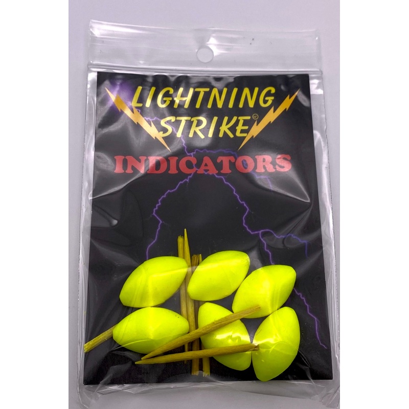 Lightning Strike Fl Yellow Football Indicators w/ Pegs