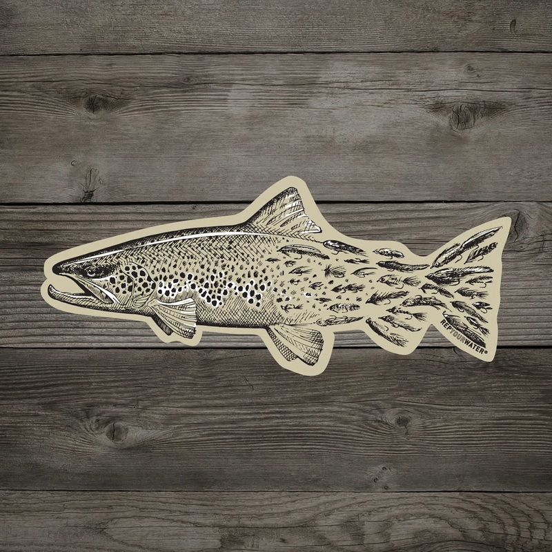 RepYourWater Stickers|Trout Ties|Trash Flies|Squatch and Release|Artist Reserve Musky Sticker|Artist Reserve Wild Rainbow|Artist Reserve Fall Brookie 6″|Artist Reserve Fall Brookie 9″|Artist Reserve Shallow Water Brookie 6″|Artist Reserve Shallow Water Br