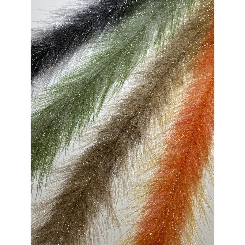 Mimic Faux Feather Brush|1″|2″|3″|Bronze Black|Silver Black|Perch|Sunburst|Fl Chartreuse|Grey Pumpkin|Ice White|Black|Camel Brown|Olive|Redfish|Camel Black|Grey|Camo|Glass Minnow|Red|Purple Black
