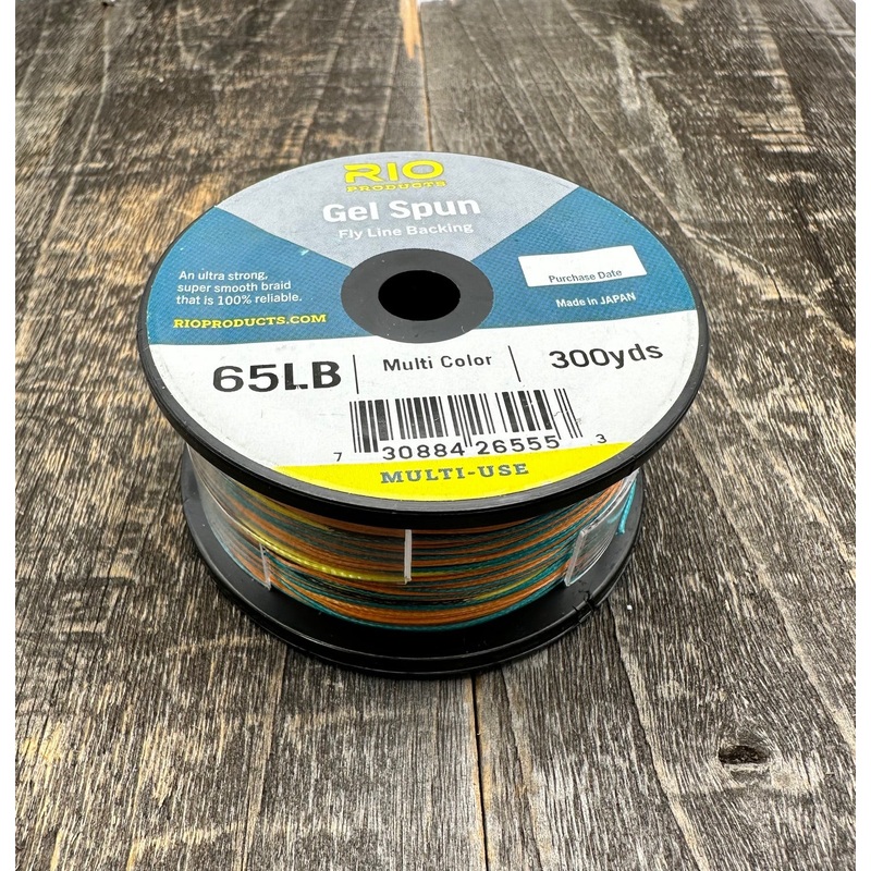 Rio Gel Spun Backing|65 Lb|300yd spool|200yd spool|100yd spool|Multi-Color|Chartreuse|White