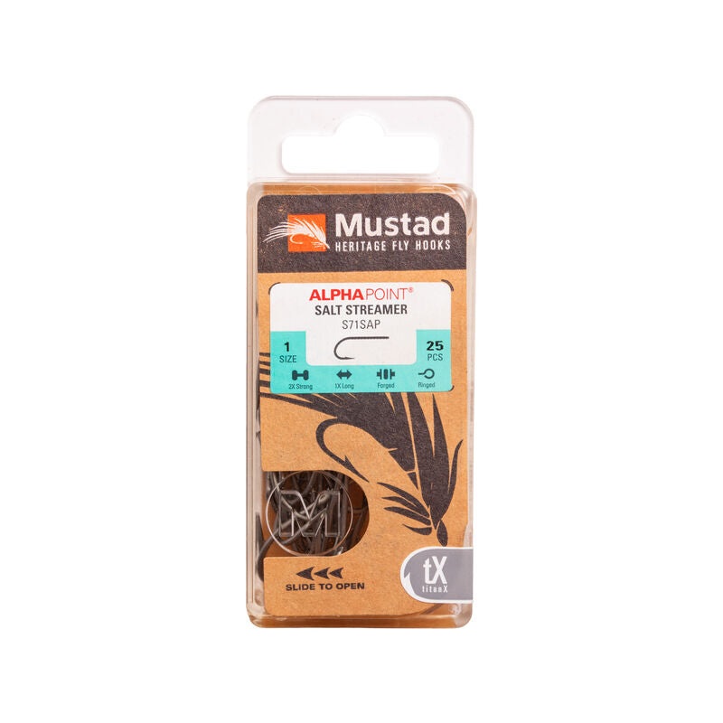 Mustad Allround O’Shaughnessy 34007 2XH1XL Forged Straight TitanX 25 Pack