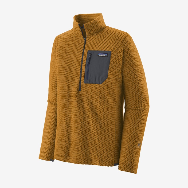 Patagonia Men’s R1 Zip Neck|Raptor Brown|Burnished Red|M|L|XL|XXL