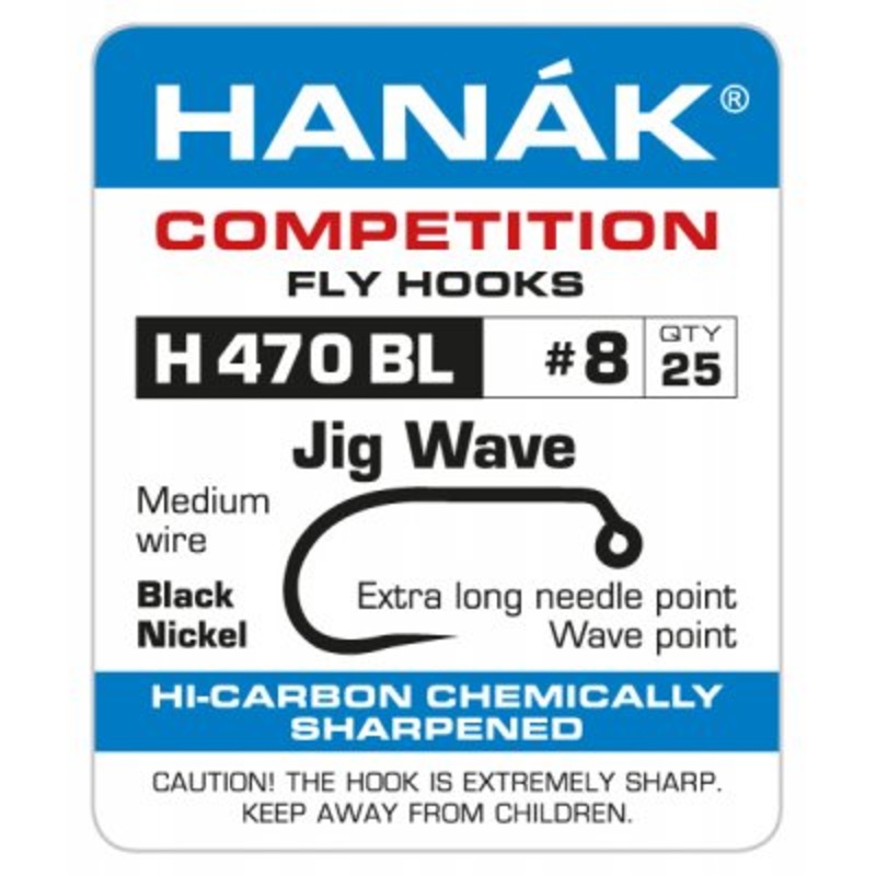 Hanak 470 BL Jig Wave Hook 25pk