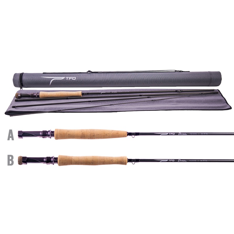 TFO Elevare Fly Rod w/ Case|2 wt. 10’0″ 4 pc.|3 wt. 10’0″ 4 pc.|3 wt. 10’6″ 4 pc.|4 wt. 11’0″ 4 pc.