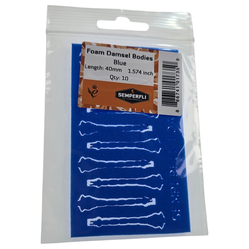Semperfli Foam Damsel Bodies|Blue|40mm ~ 1.57 inches
