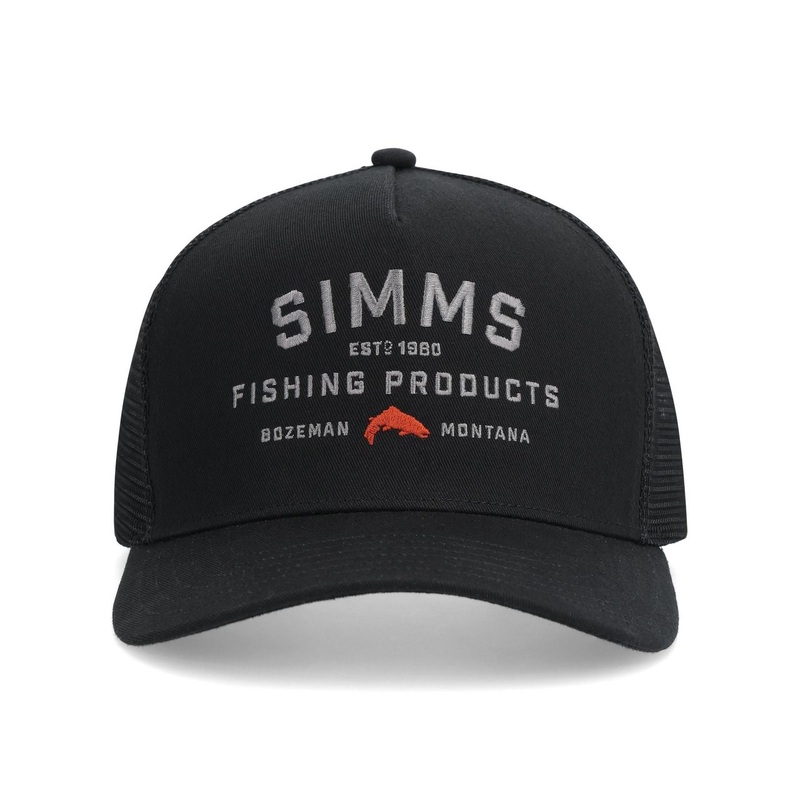 Simms Double Haul Trucker|Black|Simms Orange