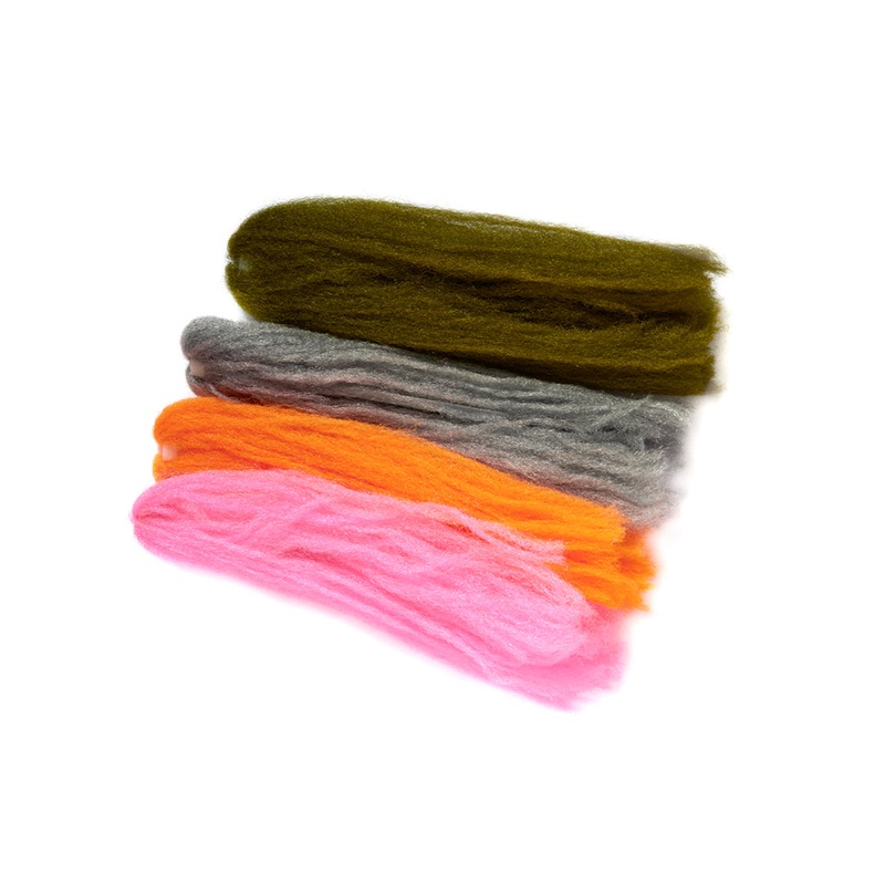FULLING MILL ULTRA DRY YARN|FL. Chartreuse|FL. Yellow|Dark Dun|Light Tan|FL.  Red|White|Brown Olive|Tan|Light Dun|FL. Sunburst|FL. Orange|FL. Pink|Light Olive|Olive|Bright Yellow Olive|Brown Dun|Rusty|Orange|Black