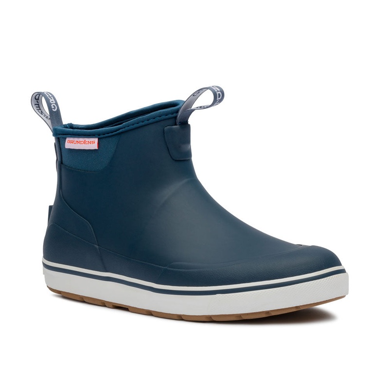 GRUNDENS DECK-BOSS ANKLE BOOT|US8 – UK7 Ordered on Request|US9 – UK8|US10 – UK9|US11 – UK10|US12 – UK11|US13 – UK12|US14-UK13  Ordered on Request|Navy