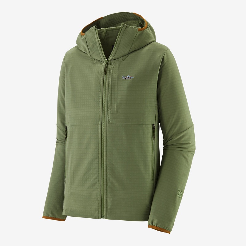 Patagonia Men’s R1 TechFace Fitz Roy Trout Hoody – Terrain Green