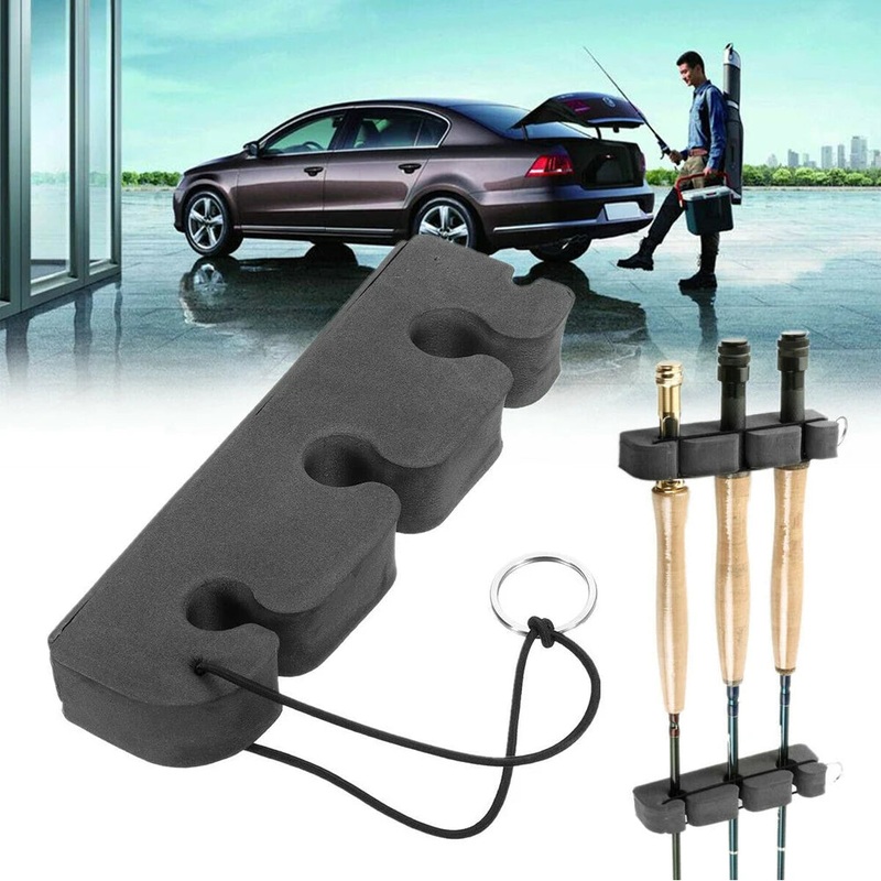 Portable Fly Rod Holder Outdoor Fly Fishing Accessories Tackle Mount Magnetic Back Rack