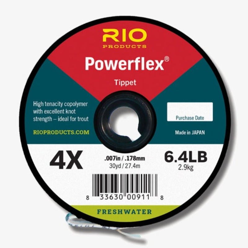 Rio Powerflex Tippet|0X|1X|2X|3X|4X|5X|6X|30yd|75yd|110yd