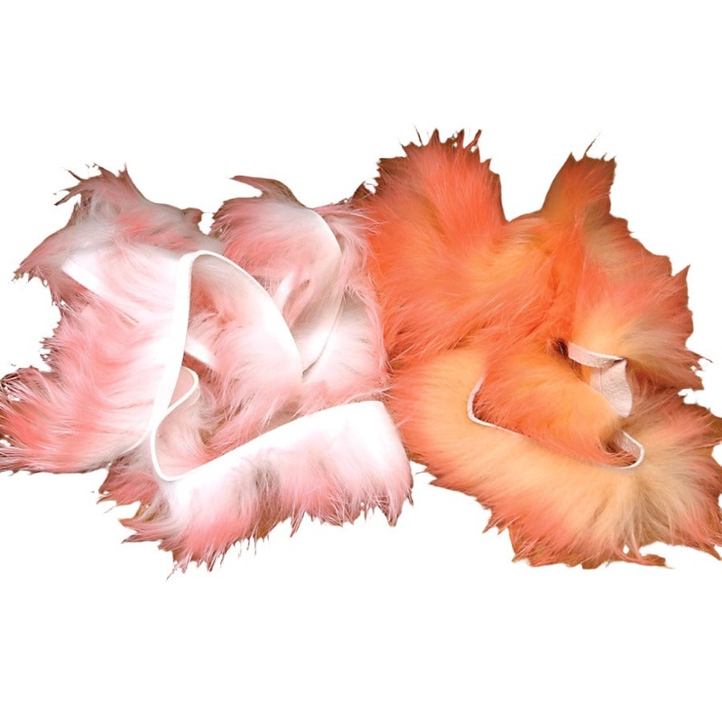 Hareline Two-Tone Crosscut Rabbit Flesh Strips