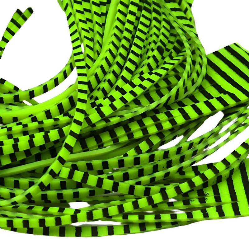 Hareline Magnum Predator Legs|Grizzly Barred Fl. Chartreuse |175|Grizzly Barred Rootbeer |178|Grizzly Barred Smoke |179|Barred Pumpkin |10