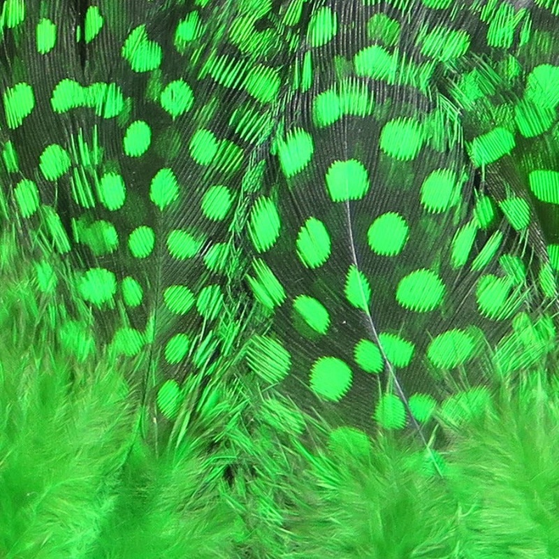 Hareline Strung Guinea|Baby Blue|Chartreuse|Highlander Green|Hot Pink|Natural|Orange|Purple|Red|Rusty Brown|Silver Doctor Blue|Yellow|Olive