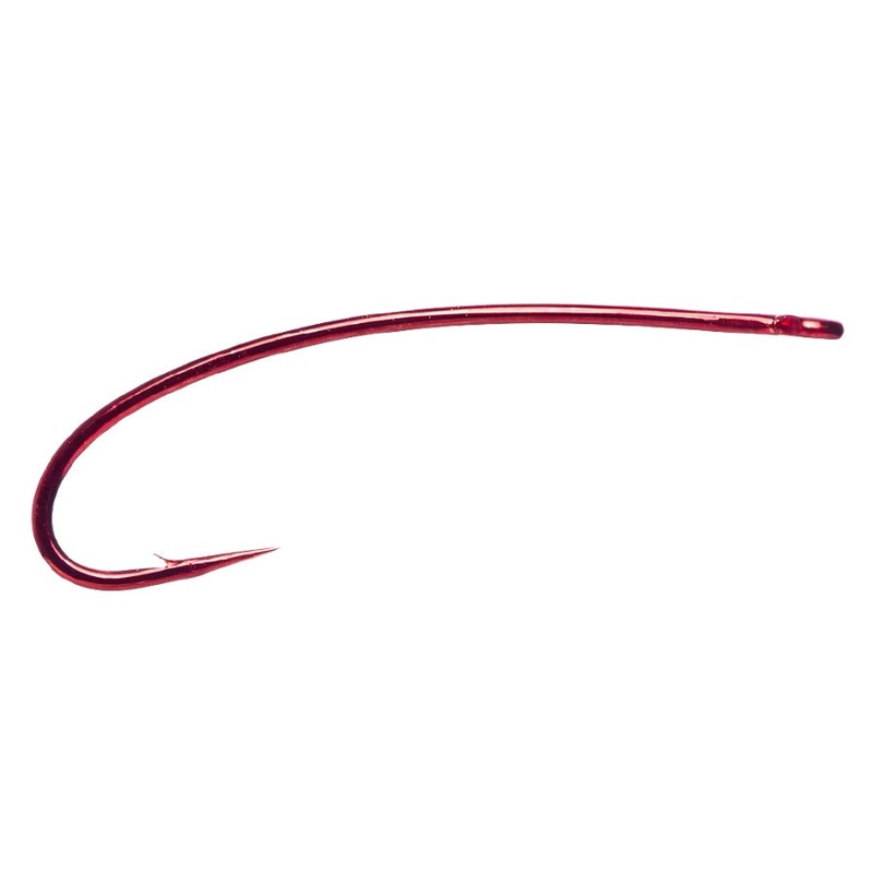 Daiichi 1273 – Curved Shank Nymph Hook – Red