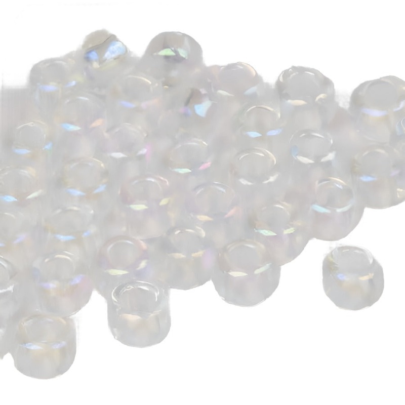 Hareline Tyers Glass Beads|Iridescent Crystal|Red|Medium|Large