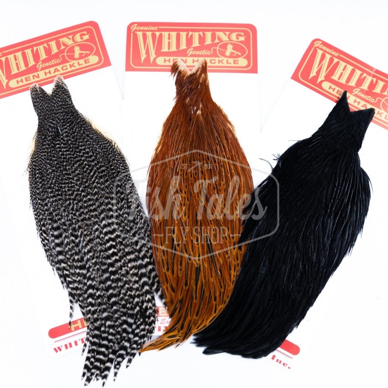 Whiting Farms Hen Cape|Black|Brown|Grizzly|Grizzly Dark Olive|Natural Dun|Pale Watery Dun|Light Ginger