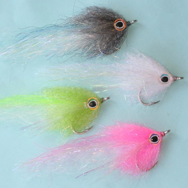 H2O Streamer Brush|Hot Orange|Natural|Olive|UV Bleeding Black|UV White|White|Bleeding Black|Bleeding Red|2″|1″