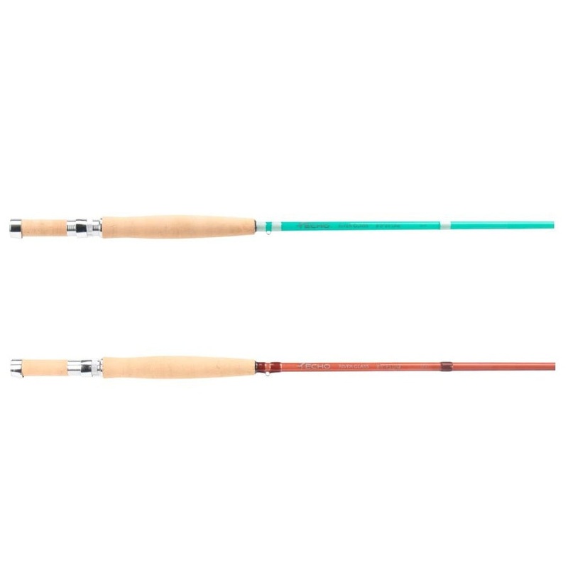 Echo River Glass Fly Rod|Seductive Caramel|Glacier Green|8′ 4wt|8′ 5wt|7’6″ 4wt|6’9″ 3wt