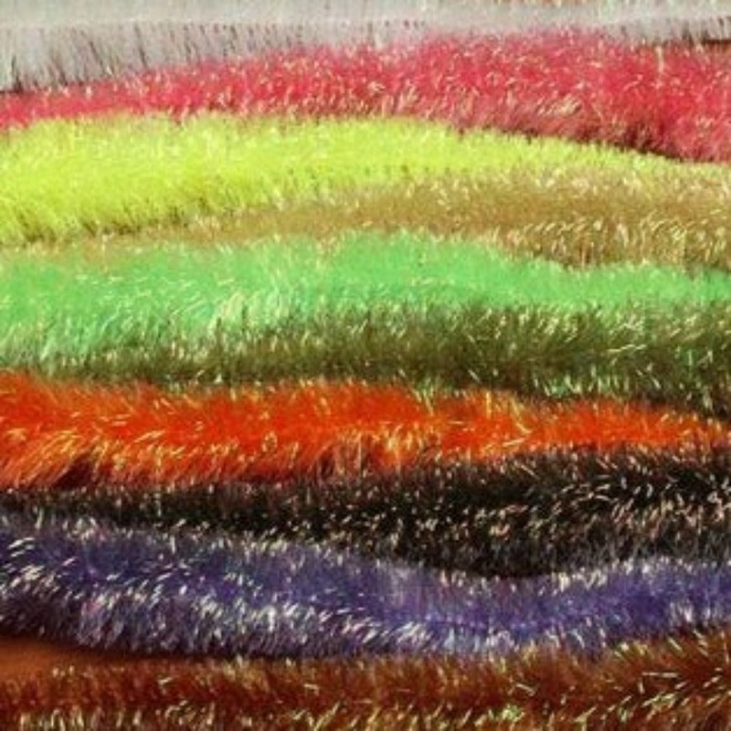 Hareline Crystal Tails|Black|Pearl|Fl. Yellow|9″