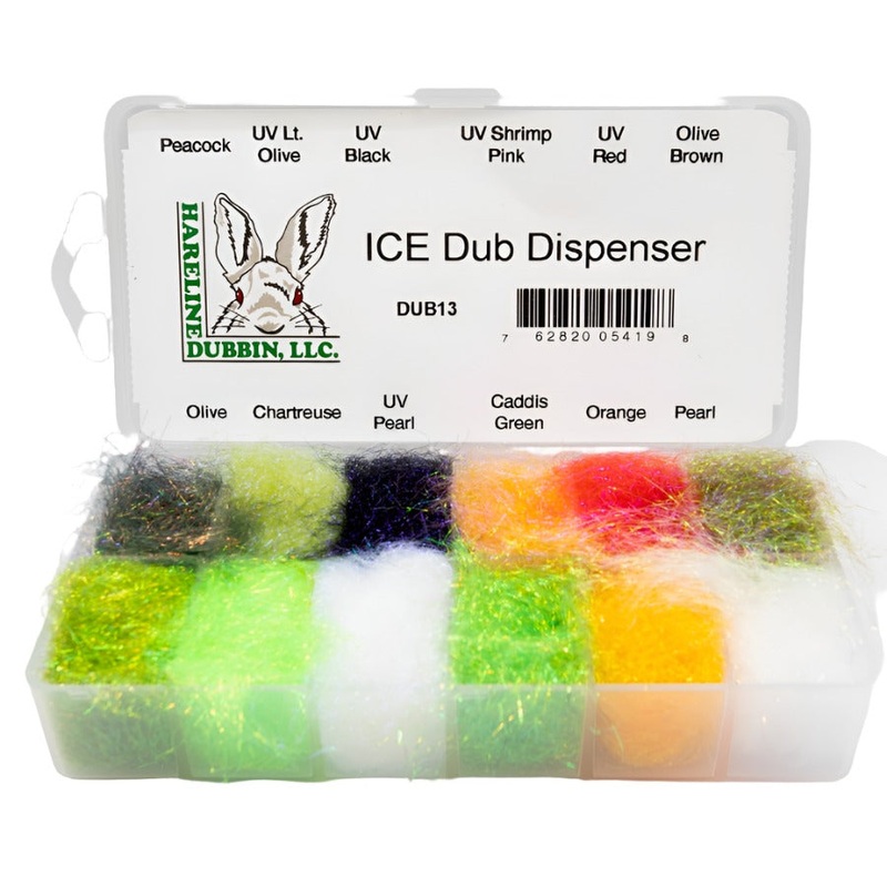 Hareline Ice Dub Dispenser|Assorted Steelhead – Dispenser |24|Assorted Trout – Dispenser |25|Assorted II – Dispenser |23|Assorted – Dispenser |13